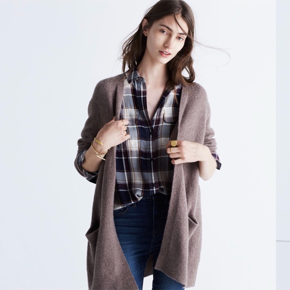 Madewell Ryder Cardigan Sweater in Heather Root Size L - Picture 6 of 12
